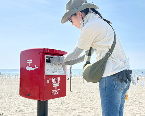 砂浜からお便りしませんか？